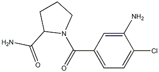 1-[(3-amino-4-chlorophenyl)carbonyl]pyrrolidine-2-carboxamide Struktur