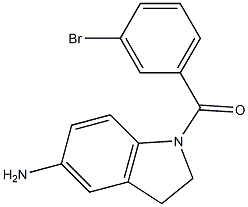 1-[(3-bromophenyl)carbonyl]-2,3-dihydro-1H-indol-5-amine Struktur