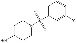 1-[(3-chlorobenzene)sulfonyl]piperidin-4-amine Struktur