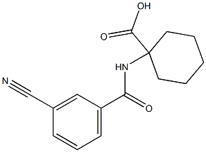 1-[(3-cyanobenzoyl)amino]cyclohexanecarboxylic acid Struktur