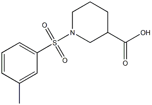 1-[(3-methylphenyl)sulfonyl]piperidine-3-carboxylic acid Struktur