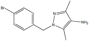 1-[(4-bromophenyl)methyl]-3,5-dimethyl-1H-pyrazol-4-amine Struktur