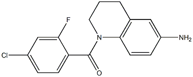 1-[(4-chloro-2-fluorophenyl)carbonyl]-1,2,3,4-tetrahydroquinolin-6-amine Struktur