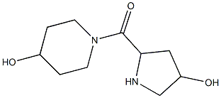 1-[(4-hydroxypyrrolidin-2-yl)carbonyl]piperidin-4-ol Struktur