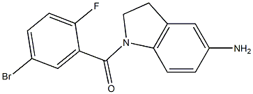 1-[(5-bromo-2-fluorophenyl)carbonyl]-2,3-dihydro-1H-indol-5-amine Struktur