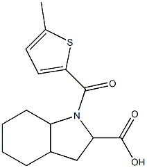 1-[(5-methylthiophen-2-yl)carbonyl]-octahydro-1H-indole-2-carboxylic acid Struktur