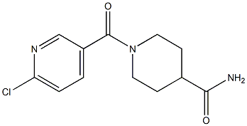 1-[(6-chloropyridin-3-yl)carbonyl]piperidine-4-carboxamide Struktur