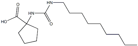 1-[(nonylcarbamoyl)amino]cyclopentane-1-carboxylic acid Struktur