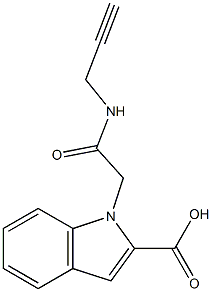 1-[(prop-2-yn-1-ylcarbamoyl)methyl]-1H-indole-2-carboxylic acid Struktur