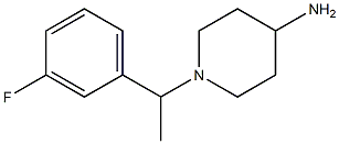 1-[1-(3-fluorophenyl)ethyl]piperidin-4-amine Struktur