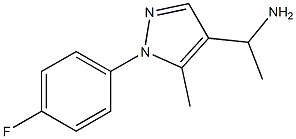 1-[1-(4-fluorophenyl)-5-methyl-1H-pyrazol-4-yl]ethan-1-amine Struktur