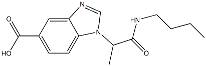 1-[1-(butylcarbamoyl)ethyl]-1H-1,3-benzodiazole-5-carboxylic acid Struktur