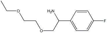 1-[1-amino-2-(2-ethoxyethoxy)ethyl]-4-fluorobenzene Struktur