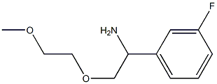 1-[1-amino-2-(2-methoxyethoxy)ethyl]-3-fluorobenzene Struktur