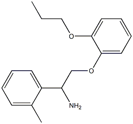 1-[1-amino-2-(2-propoxyphenoxy)ethyl]-2-methylbenzene Struktur