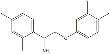 1-[1-amino-2-(3,4-dimethylphenoxy)ethyl]-2,4-dimethylbenzene Struktur