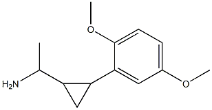 1-[2-(2,5-dimethoxyphenyl)cyclopropyl]ethan-1-amine Struktur