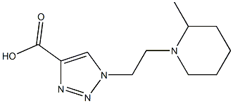 1-[2-(2-methylpiperidin-1-yl)ethyl]-1H-1,2,3-triazole-4-carboxylic acid Struktur