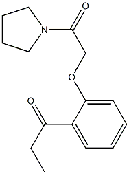 1-[2-(2-oxo-2-pyrrolidin-1-ylethoxy)phenyl]propan-1-one Struktur