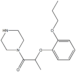 1-[2-(2-propoxyphenoxy)propanoyl]piperazine Struktur