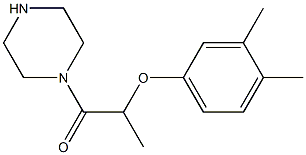 1-[2-(3,4-dimethylphenoxy)propanoyl]piperazine Struktur