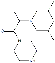 1-[2-(3,5-dimethylpiperidin-1-yl)propanoyl]piperazine Struktur