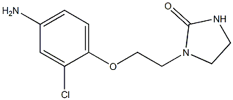 1-[2-(4-amino-2-chlorophenoxy)ethyl]imidazolidin-2-one Struktur