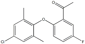 1-[2-(4-chloro-2,6-dimethylphenoxy)-5-fluorophenyl]ethan-1-one Struktur