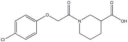 1-[2-(4-chlorophenoxy)acetyl]piperidine-3-carboxylic acid Struktur