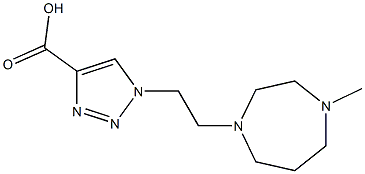 1-[2-(4-methyl-1,4-diazepan-1-yl)ethyl]-1H-1,2,3-triazole-4-carboxylic acid Struktur