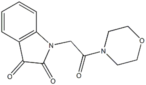 1-[2-(morpholin-4-yl)-2-oxoethyl]-2,3-dihydro-1H-indole-2,3-dione Struktur