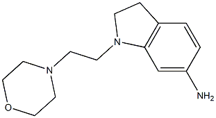 1-[2-(morpholin-4-yl)ethyl]-2,3-dihydro-1H-indol-6-amine Struktur