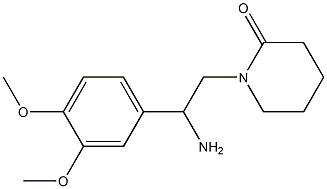 1-[2-amino-2-(3,4-dimethoxyphenyl)ethyl]piperidin-2-one Struktur