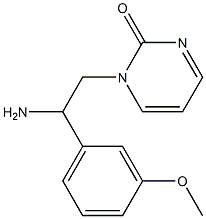 1-[2-amino-2-(3-methoxyphenyl)ethyl]pyrimidin-2(1H)-one Struktur