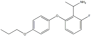 1-[2-fluoro-6-(4-propoxyphenoxy)phenyl]ethan-1-amine Struktur