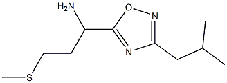 1-[3-(2-methylpropyl)-1,2,4-oxadiazol-5-yl]-3-(methylsulfanyl)propan-1-amine Struktur