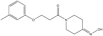 1-[3-(3-methylphenoxy)propanoyl]piperidin-4-one oxime Struktur