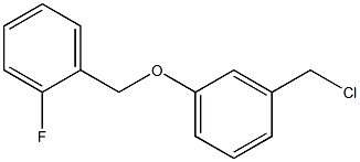 1-[3-(chloromethyl)phenoxymethyl]-2-fluorobenzene Struktur