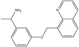 1-[3-(quinolin-8-ylmethoxy)phenyl]ethan-1-amine Struktur