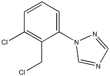 1-[3-chloro-2-(chloromethyl)phenyl]-1H-1,2,4-triazole Struktur