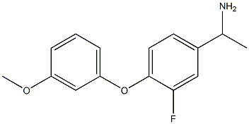 1-[3-fluoro-4-(3-methoxyphenoxy)phenyl]ethan-1-amine Struktur