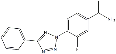 1-[3-fluoro-4-(5-phenyl-2H-1,2,3,4-tetrazol-2-yl)phenyl]ethan-1-amine Struktur