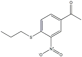 1-[3-nitro-4-(propylsulfanyl)phenyl]ethan-1-one Struktur