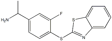 1-[4-(1,3-benzothiazol-2-ylsulfanyl)-3-fluorophenyl]ethan-1-amine Struktur