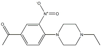 1-[4-(4-ethylpiperazin-1-yl)-3-nitrophenyl]ethan-1-one Struktur