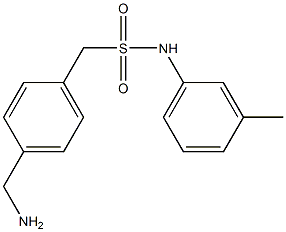 1-[4-(aminomethyl)phenyl]-N-(3-methylphenyl)methanesulfonamide Struktur