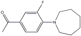 1-[4-(azepan-1-yl)-3-fluorophenyl]ethan-1-one Struktur