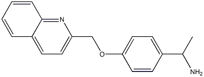 1-[4-(quinolin-2-ylmethoxy)phenyl]ethan-1-amine Struktur