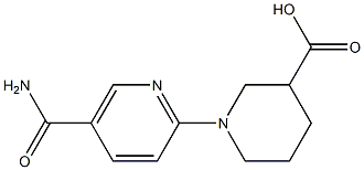 1-[5-(aminocarbonyl)pyridin-2-yl]piperidine-3-carboxylic acid Struktur