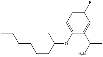 1-[5-fluoro-2-(octan-2-yloxy)phenyl]ethan-1-amine Struktur